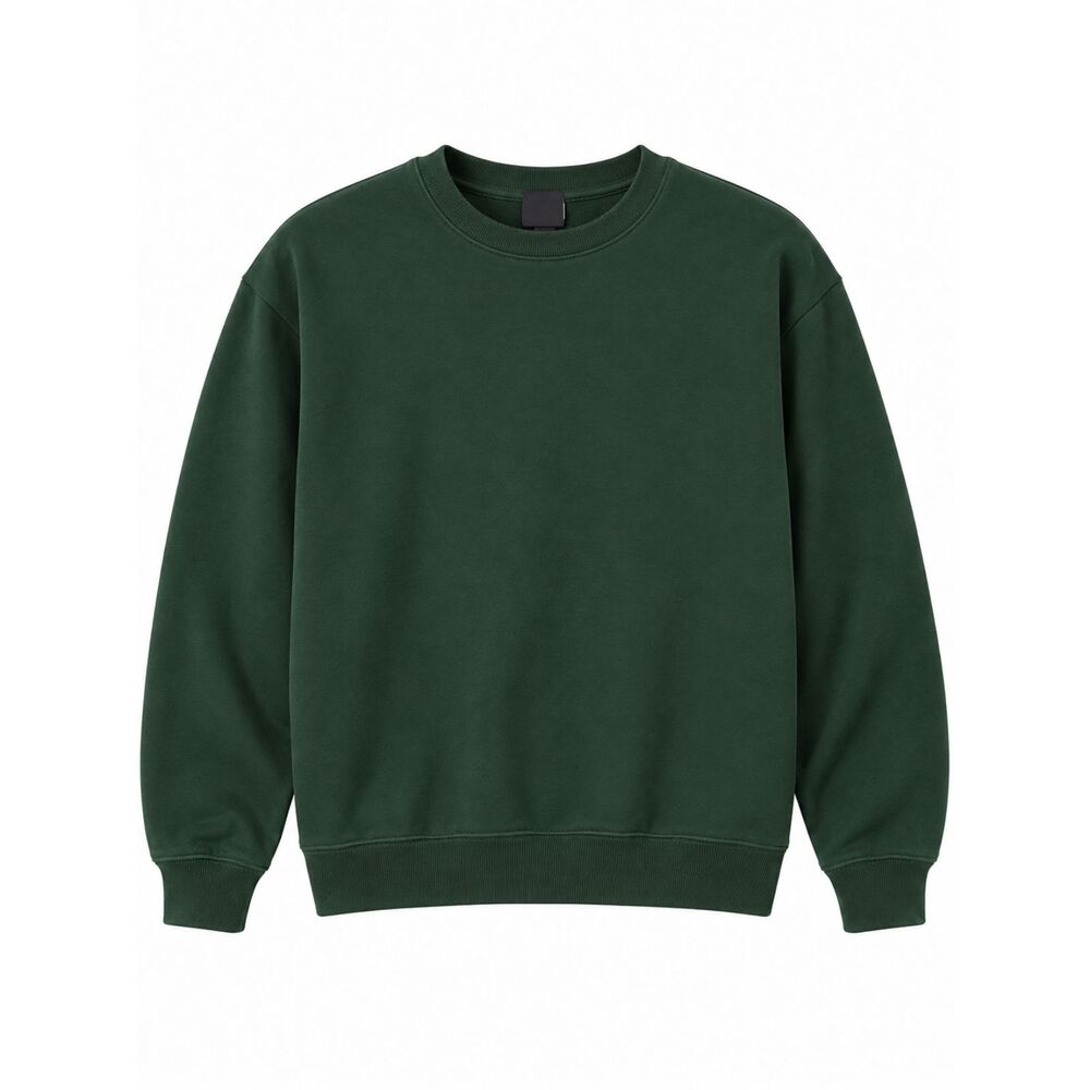 H&M Relaxed Fit Dark Forest Green Crewneck Sweatshirt XS Oversized Pullover